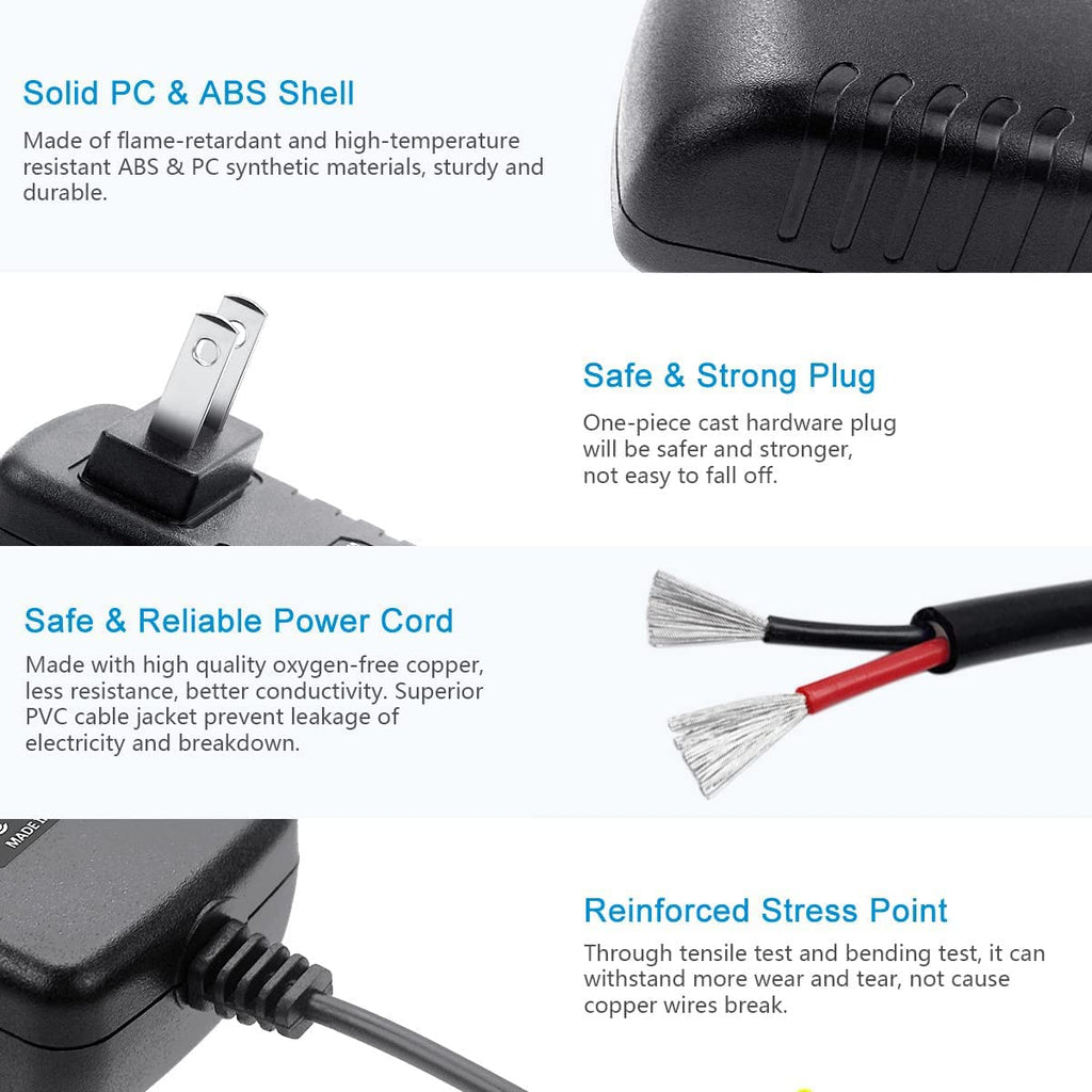 Beatch Compatible AC/DC Adapter Replacement for Bissell BG8100-BS15 BG8100NC Vacuum Direct Plug-in Class 2