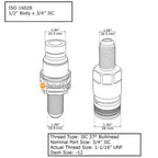 FridayParts #12 JIC Flat Face Hydraulic Quick Connect Coupler