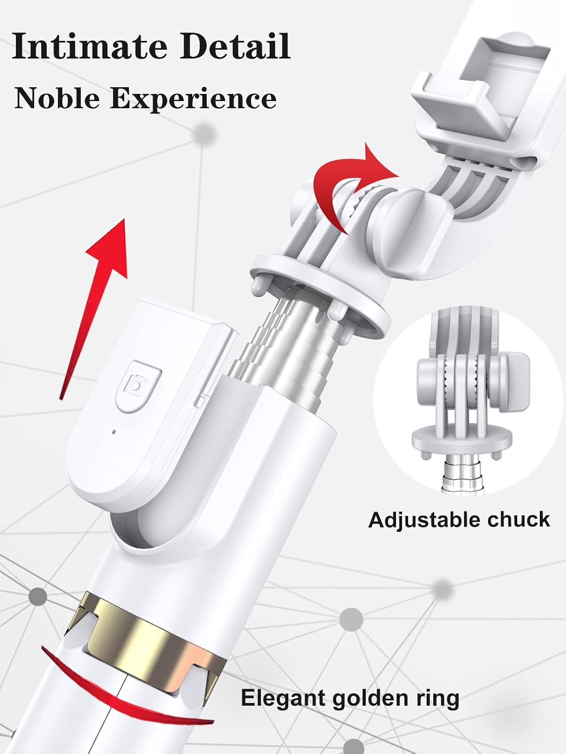 Selfie Stick Tripod with Wireless Remote, 46'' Cellphone Selfie Stick Tripod with LED Fill Light, for iPhone