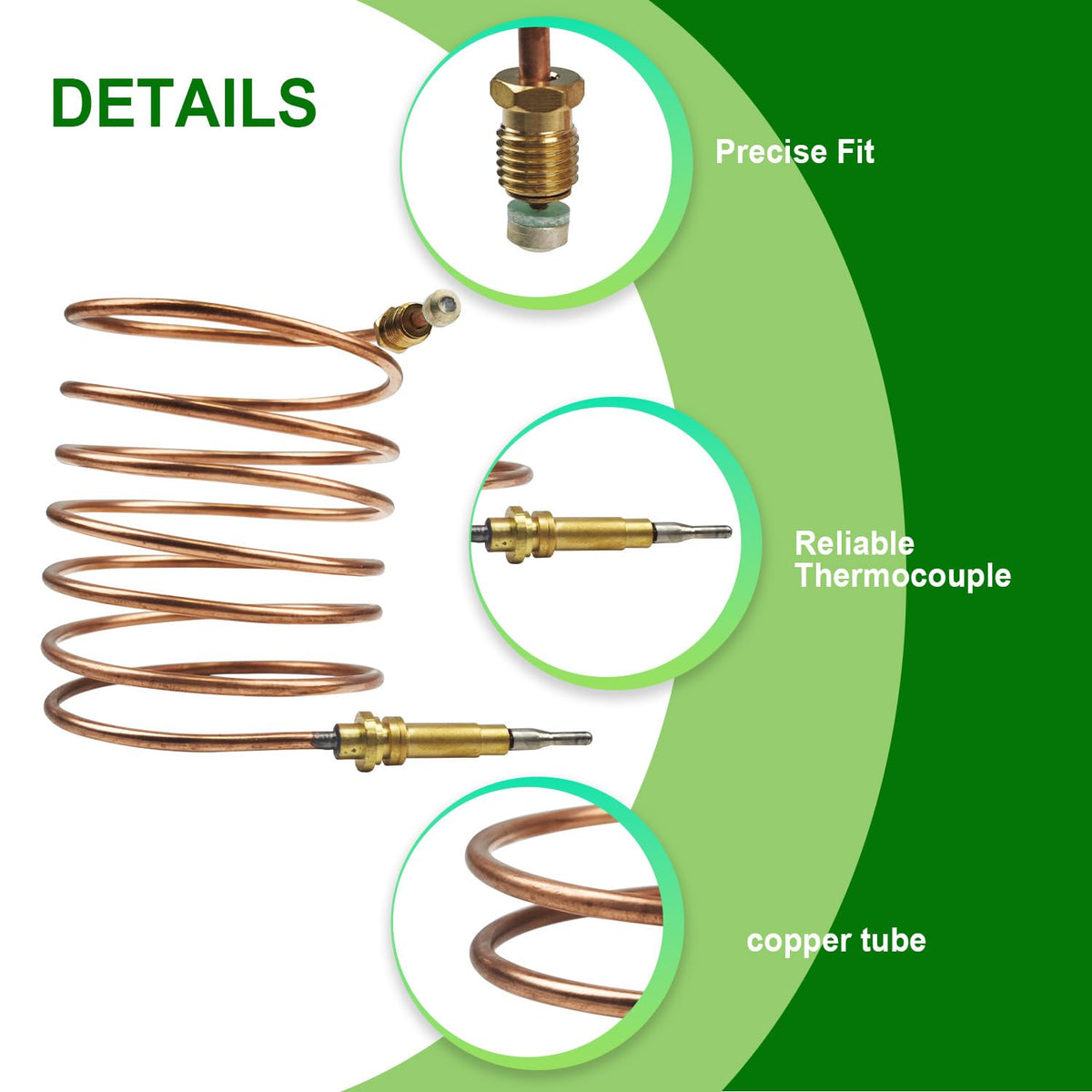 508041Thermocouple Replacement for Bertazzoni Gas Range Oven