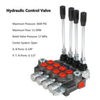 findmall Hydraulic Control Valve 4 Spool 11GPM BSPP Interface