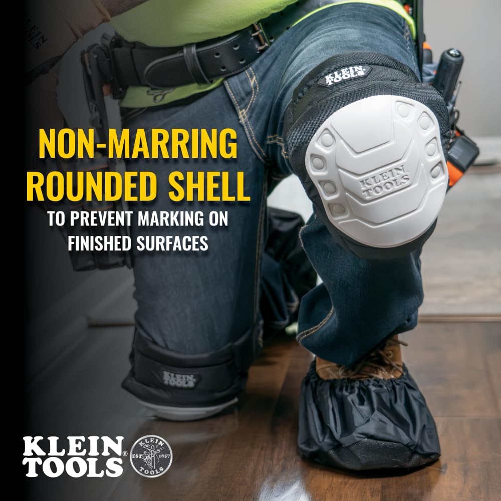 60846 Knee Pad for Men and Women, Non-Marring, Gel-Like Padding, Adjustable Straps, Great for Construction and Flooring