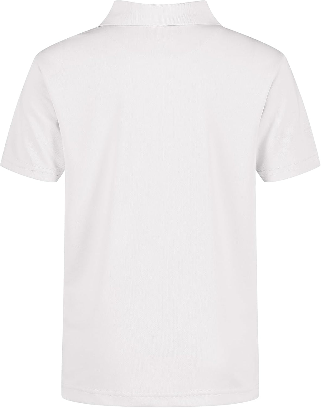 Boys' School Uniform Short Sleeve Polo Shirt, Button Closure, Moisture Wicking Performance Material