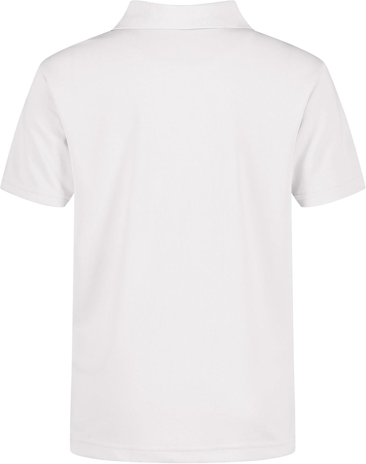 Boys' School Uniform Short Sleeve Polo Shirt, Button Closure, Moisture Wicking Performance Material