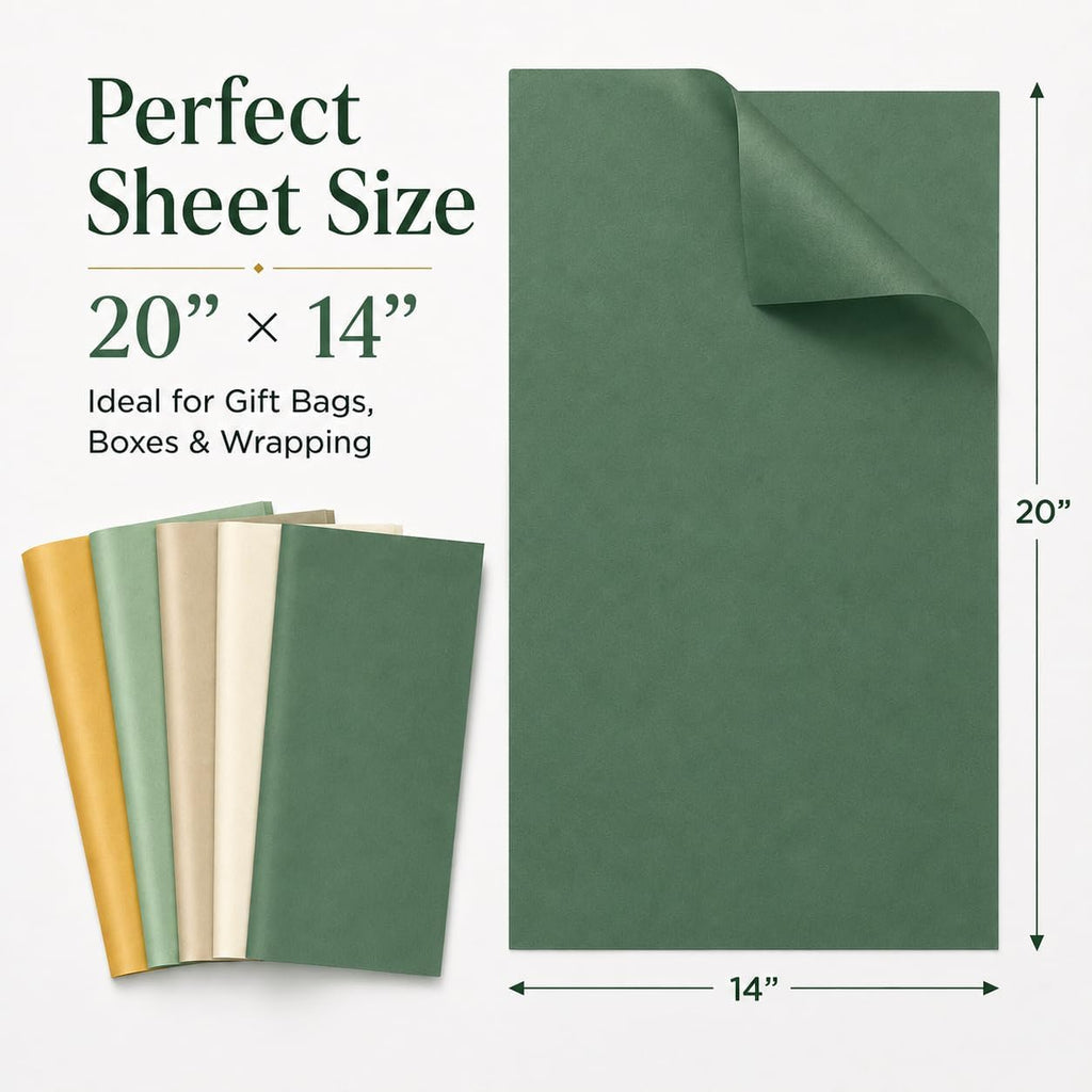 Vintage Tissue Paper for Gift Bags, 100 Sheets, 20 x 14 Inch