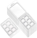 25 Pcs 6 Cavity Clear Plastic Wax Melt Molds Small Wax Melt Containers Wax Melt Cube Trays Square Wax Molds Clamshell