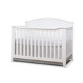 Furniture Berkley Round Top Crib, Classic 4-in-1 Convertible Crib, Made of Wood, Non-Toxic Finish, Wooden Baby Bed