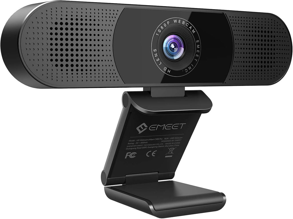 C980 PRO 3-in-1 1080P Webcam with Microphone and Speaker, 60°-98° FOV | Wide Angle Webcam w/ 4 Noise Cancel Mics 2