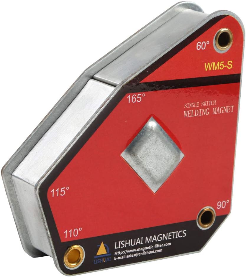 Strong Single Switch Welding Magnet Holder,Neodymium Magnetic Welding Clamp,Magnet Square 45 90 Degree (Multi-Angle)