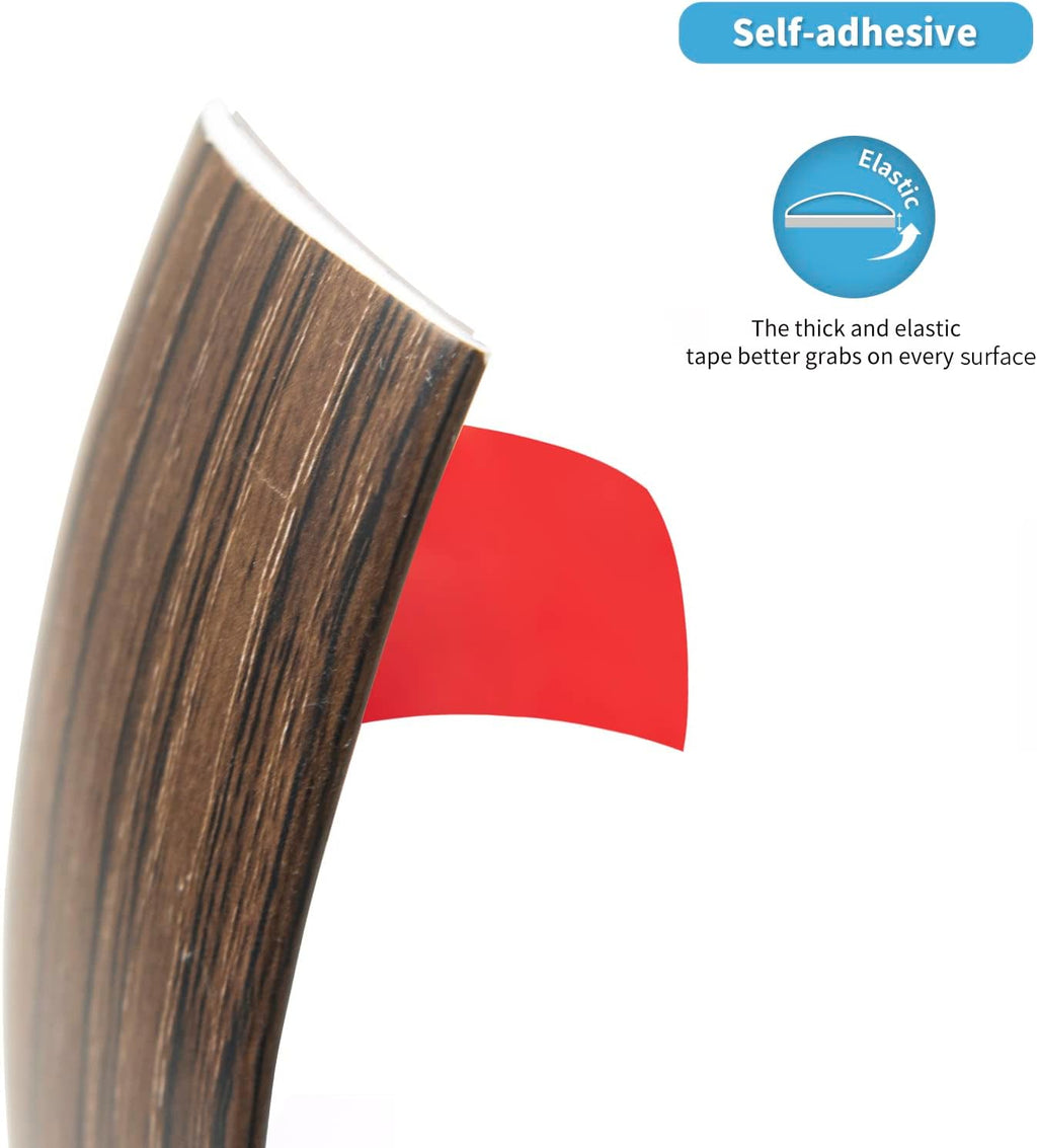 10 ft Flat Floor Transition Strip, Laminate Floor Divider, Brown