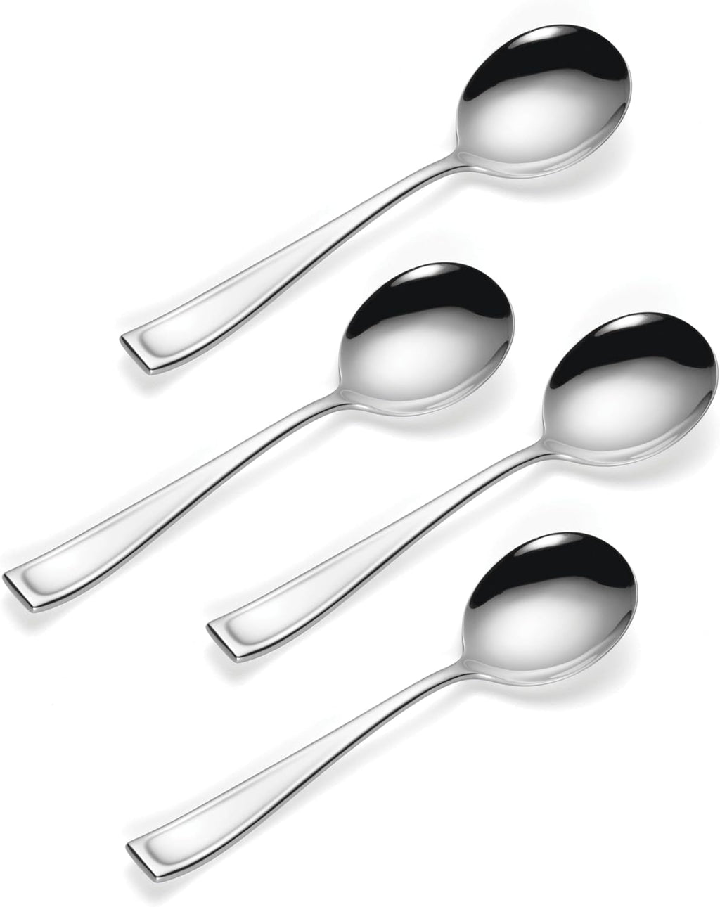 Moda Soup Spoons Silverware Set for 4, Flatware