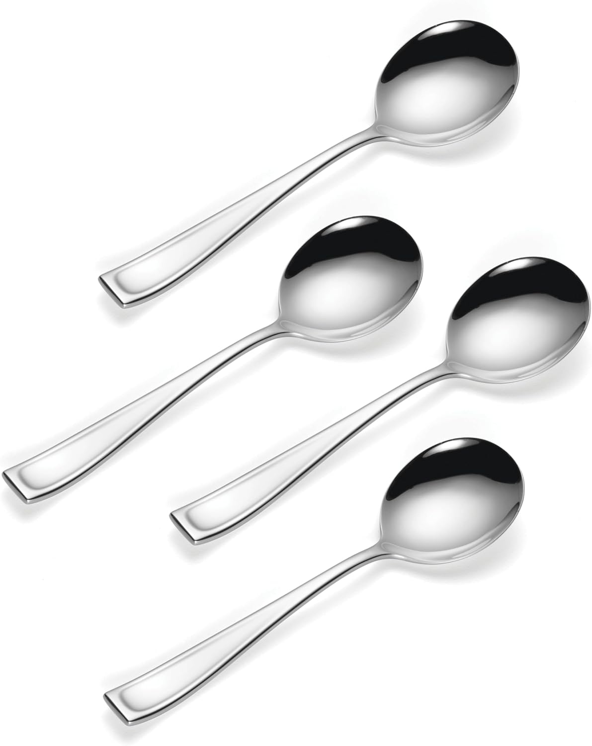 Moda Soup Spoons Silverware Set for 4, Flatware