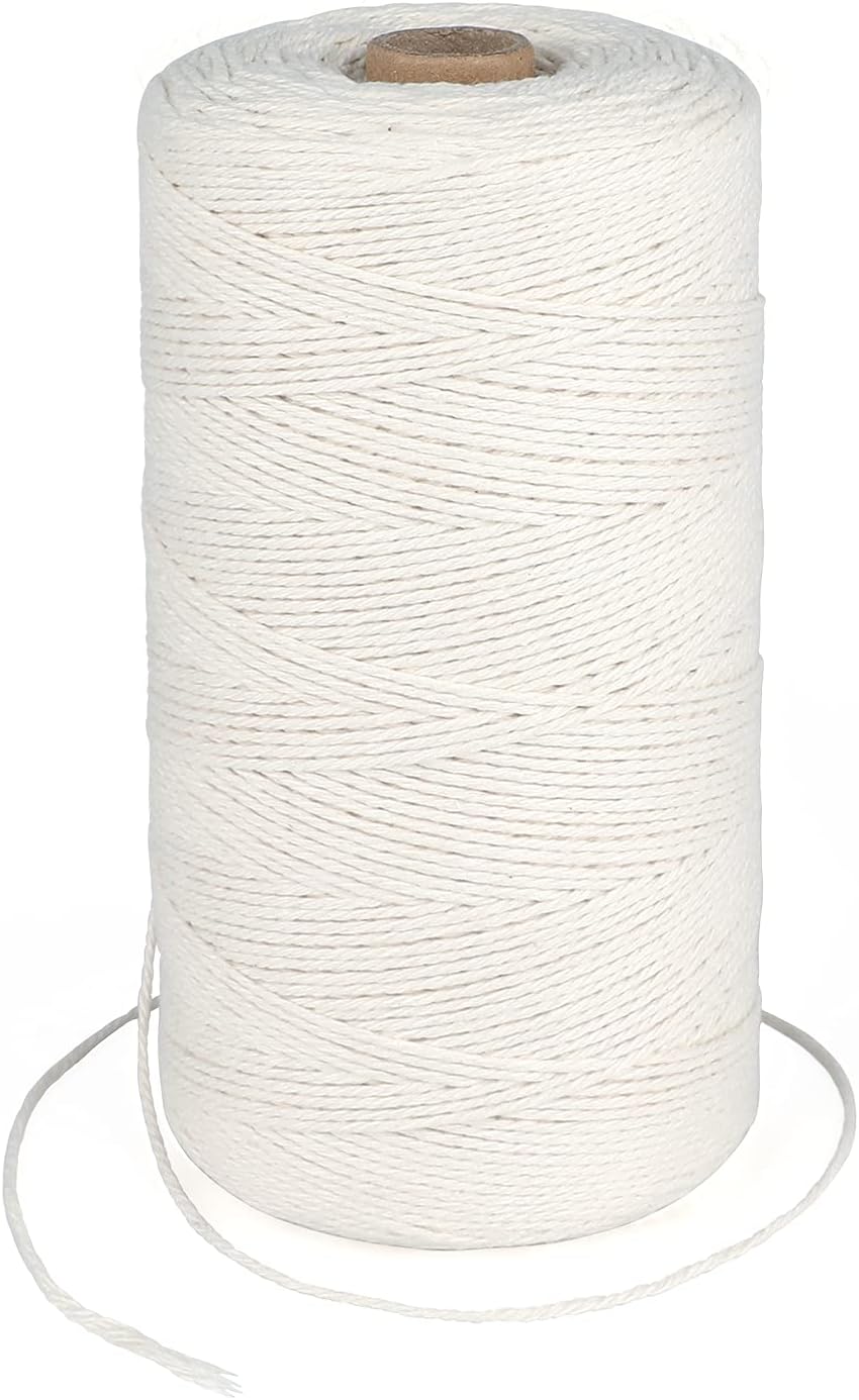 White Cotton String 1.5mm, 1476 Feet Cotton Bakers Twine