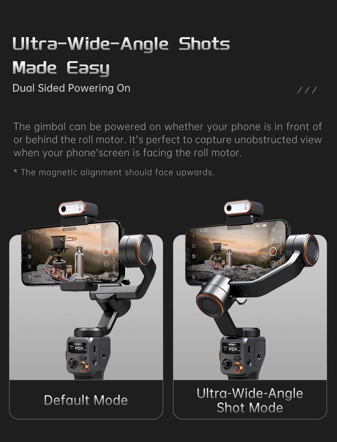 iSteady M6 Kit Gimbal Stabilizer for iPhone &Android,3-Axis Gimbal | AI Tracking,Magnetic Fill Light,0.91-inch OLED