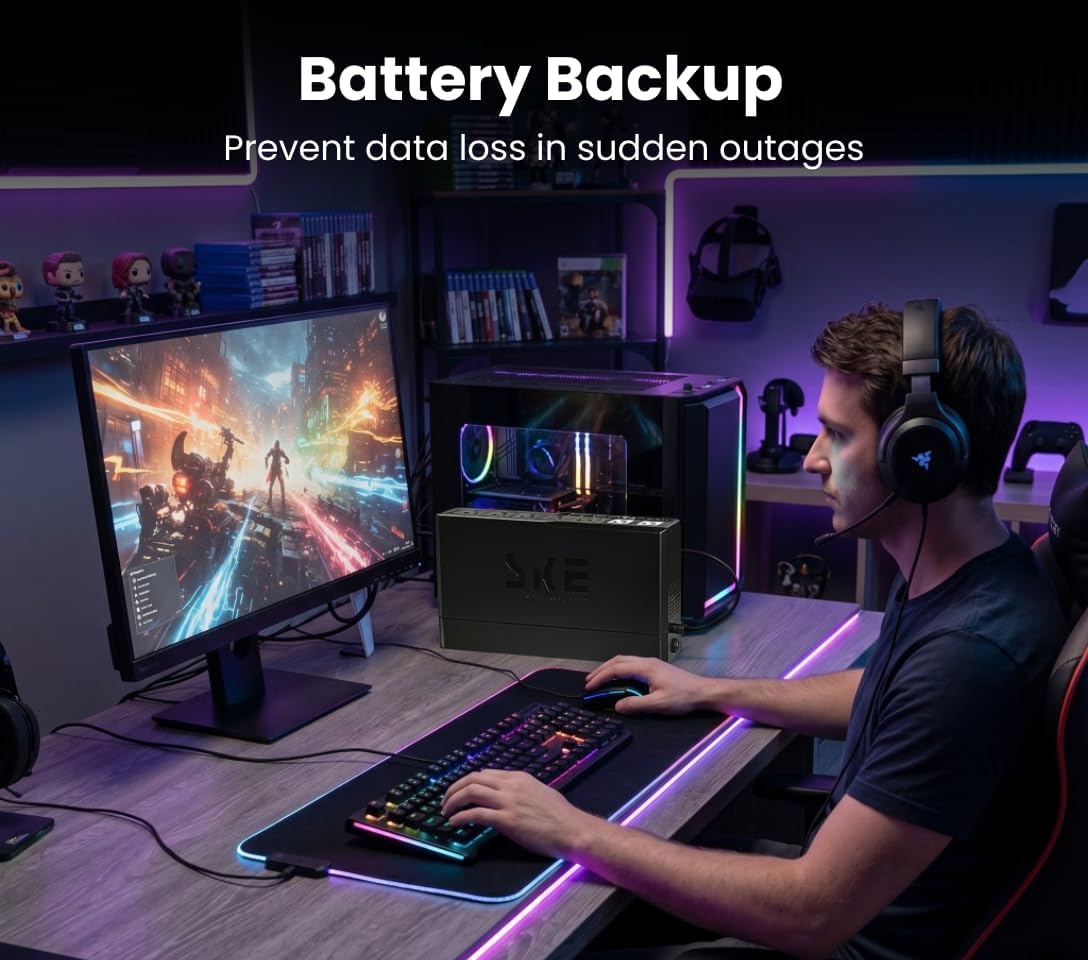 SKE 425VA/240W UPS Battery Backu Surge Protector for Computer UPS Battery Backup Uninterruptible Power Supply…, VL425