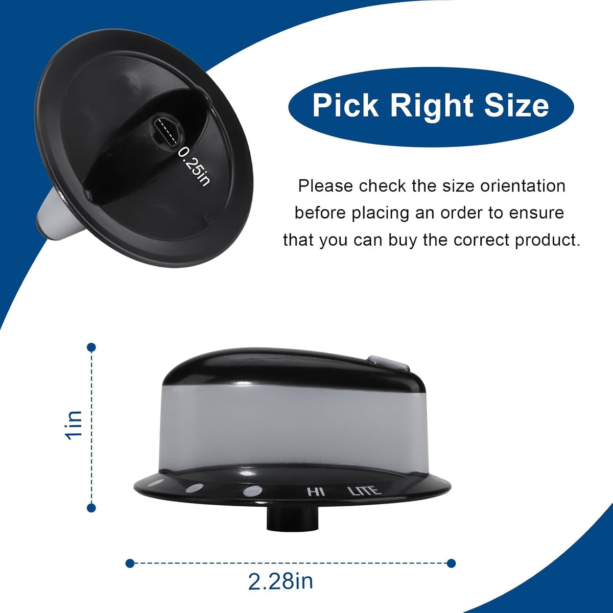 74011287 Stove Knobs Black for Maytag gas stove knobs AP4100044,4 Pack