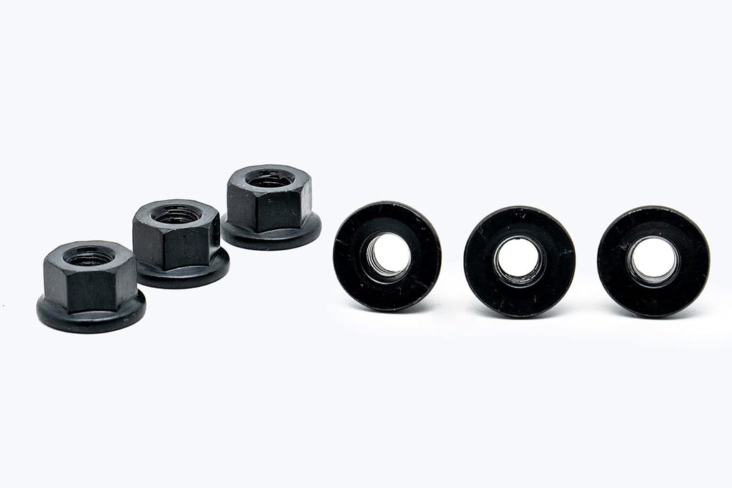 6PC Set Steel Flanged Nut (3/8-16)