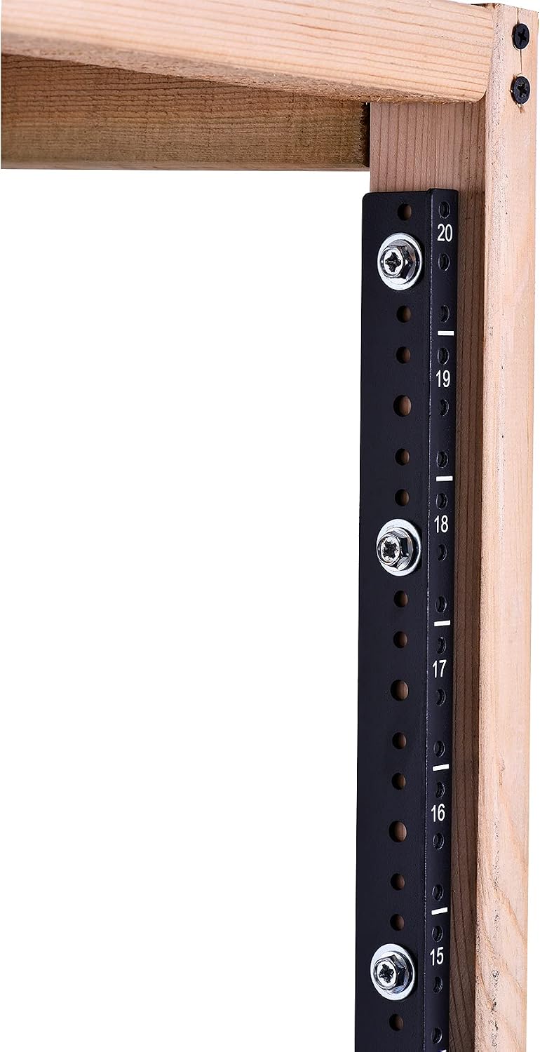 RackPath 20U Vertical Server Rack Rail Pair Kit, DIY Rack Build, 12-24 Screws x80