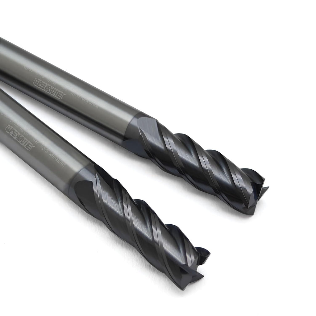 Tools Carbide End Mill Square Milling Cutter for Cutting Alloy Steels,Cast Iron, Hardened Steel - 4 Flute Cutting Tools 1/8 Shank (1/8-2" 4PCS)