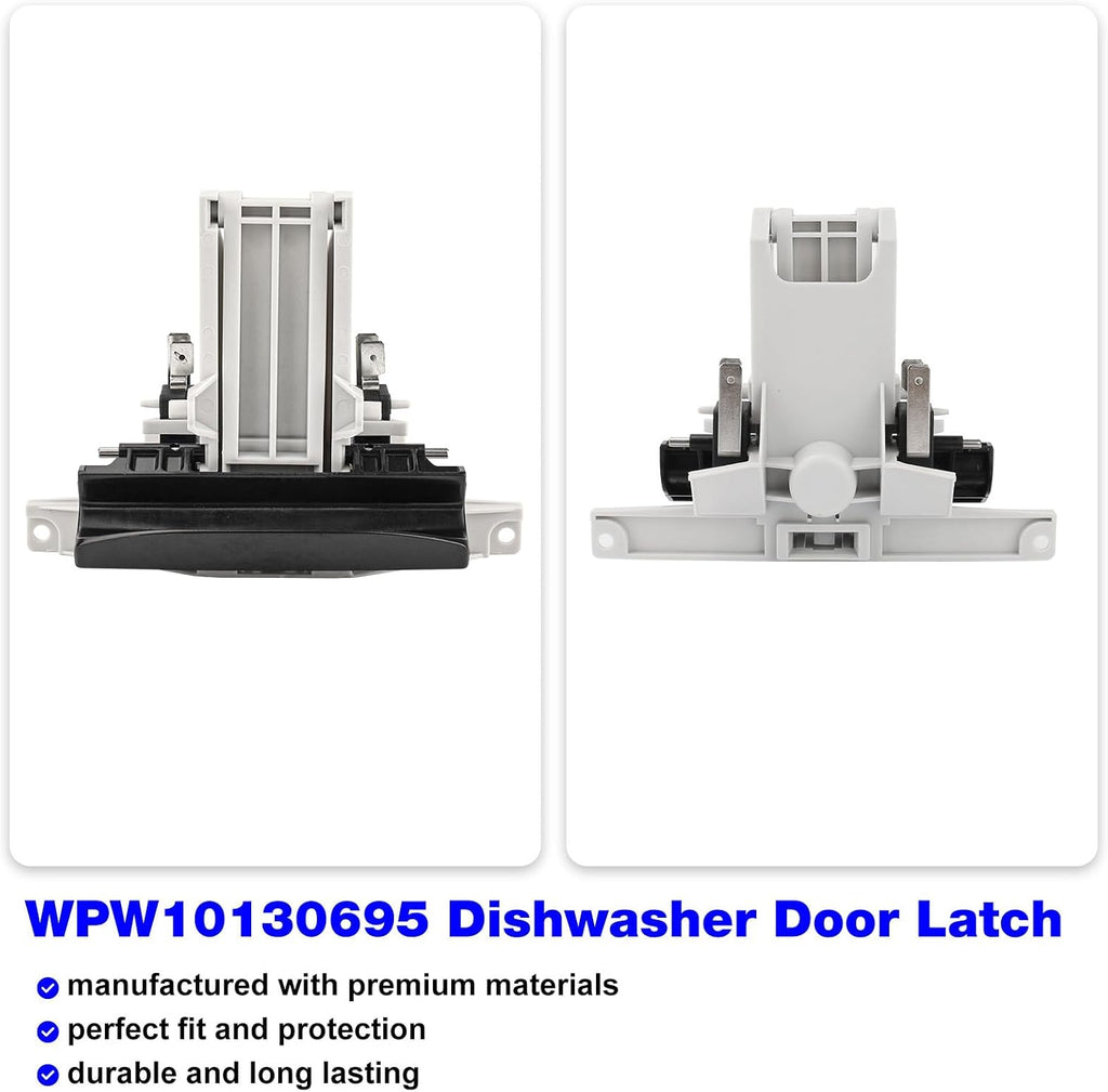 WPW10130695 Dishwasher Door Latch Handle Replacement Whirlpool Amana