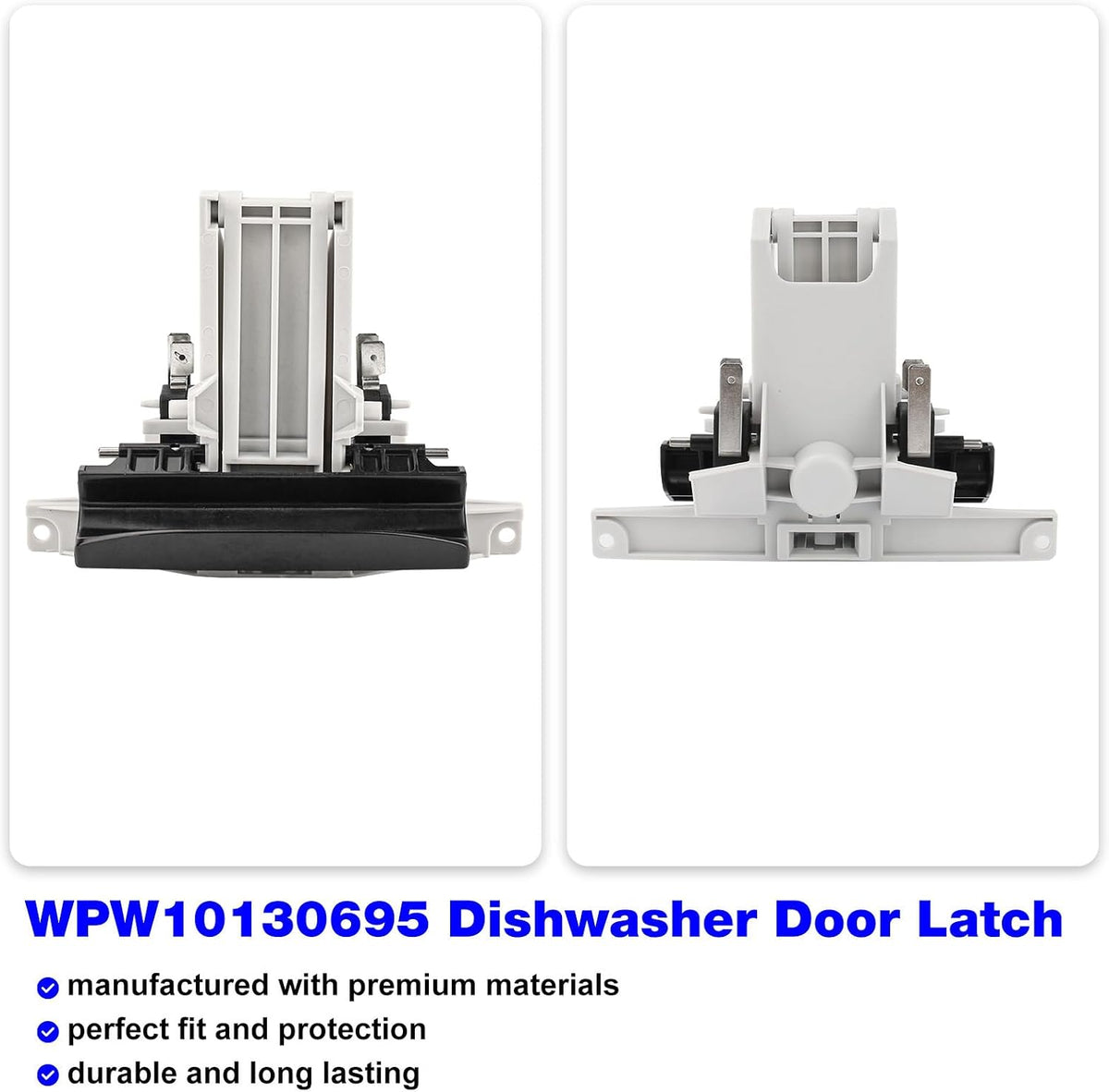 WPW10130695 Dishwasher Door Latch Handle Replacement Whirlpool Amana