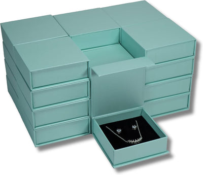 JPB Jewelry Box Magnetic Jewelry Gift Box with Velvet Foam Insert – Holds Ring, Earrings, and Necklace – Elegant