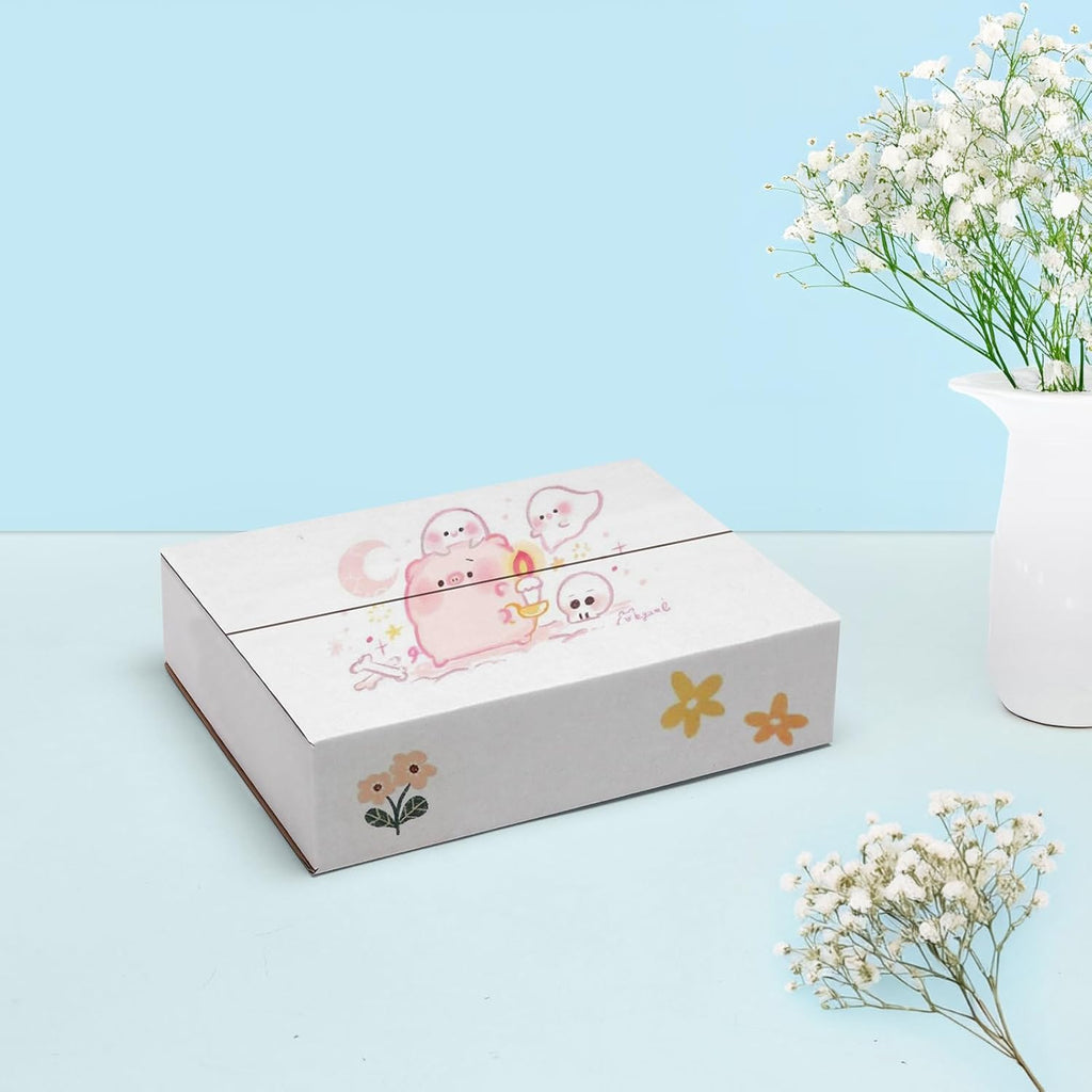 25-Pack Shipping Boxes 8x6x2 Inches, White