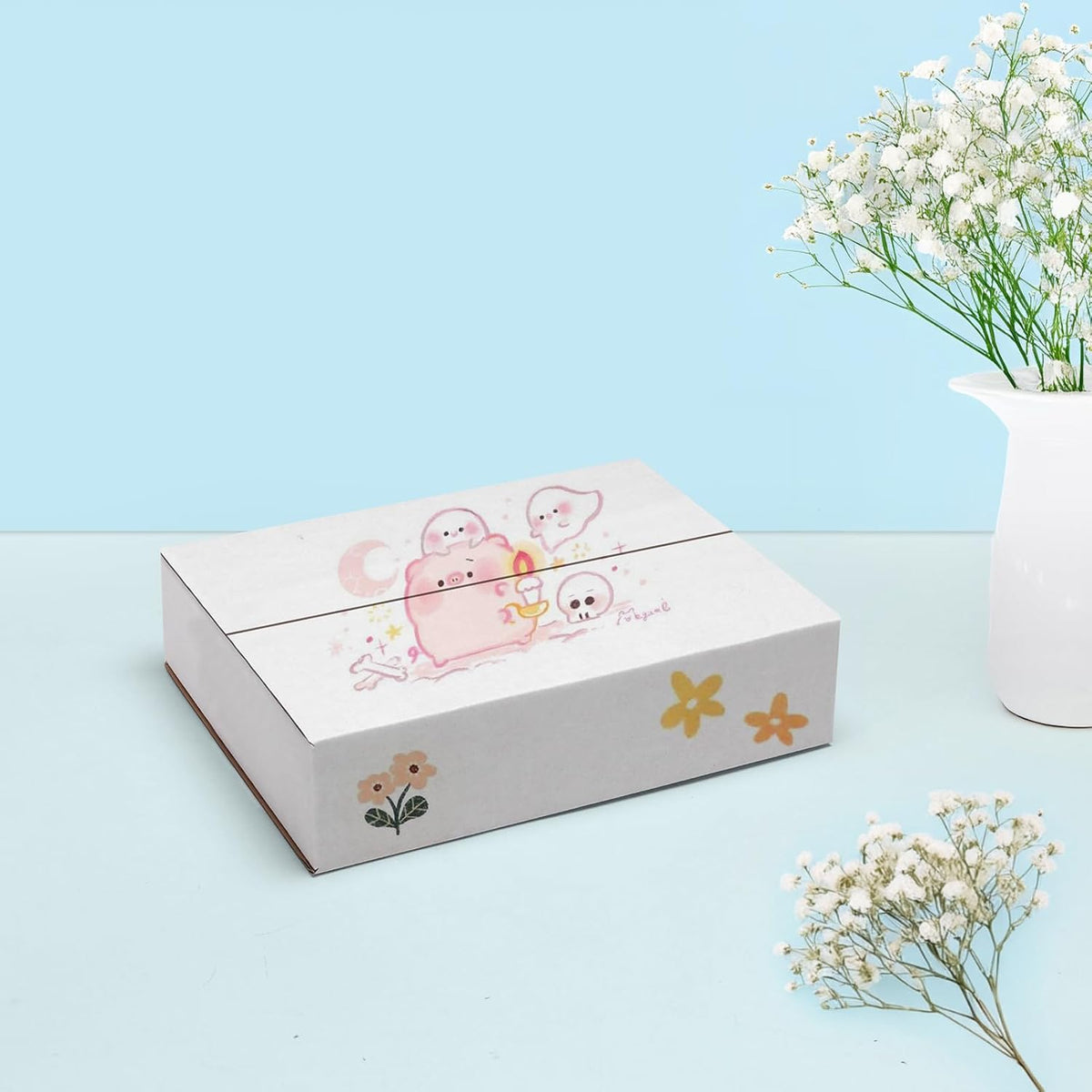 25-Pack Shipping Boxes 8x6x2 Inches, White