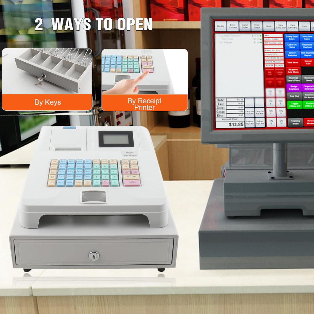 Electronic Cash Register, 48 Keys Led Display Electronic Pos System