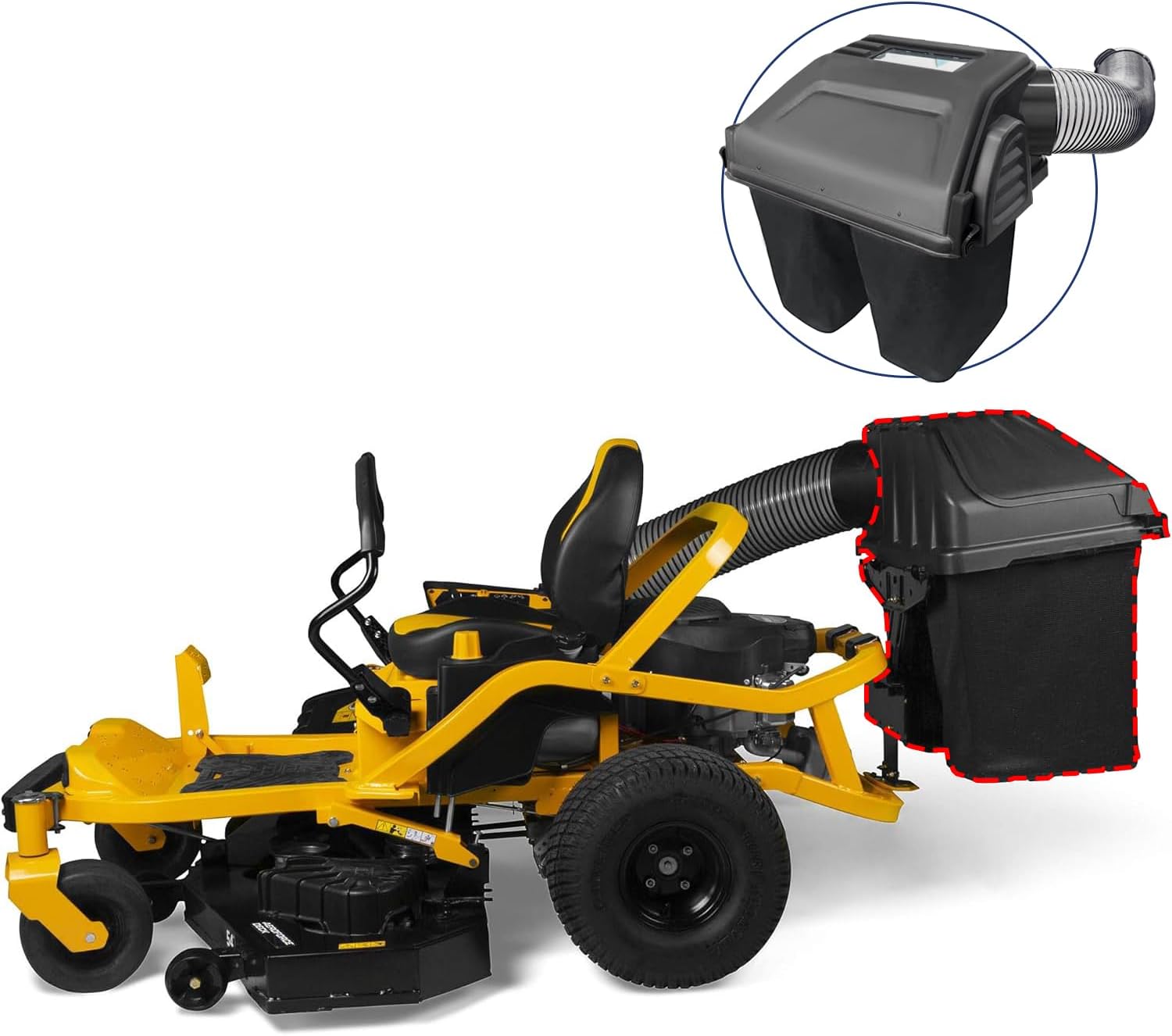 (Note:NO Bagger Brackets kit) Twin Bagger/Double Bagger kit Compatible with 42-46inch Zero-Turn Lawn Mowers 36 Inch