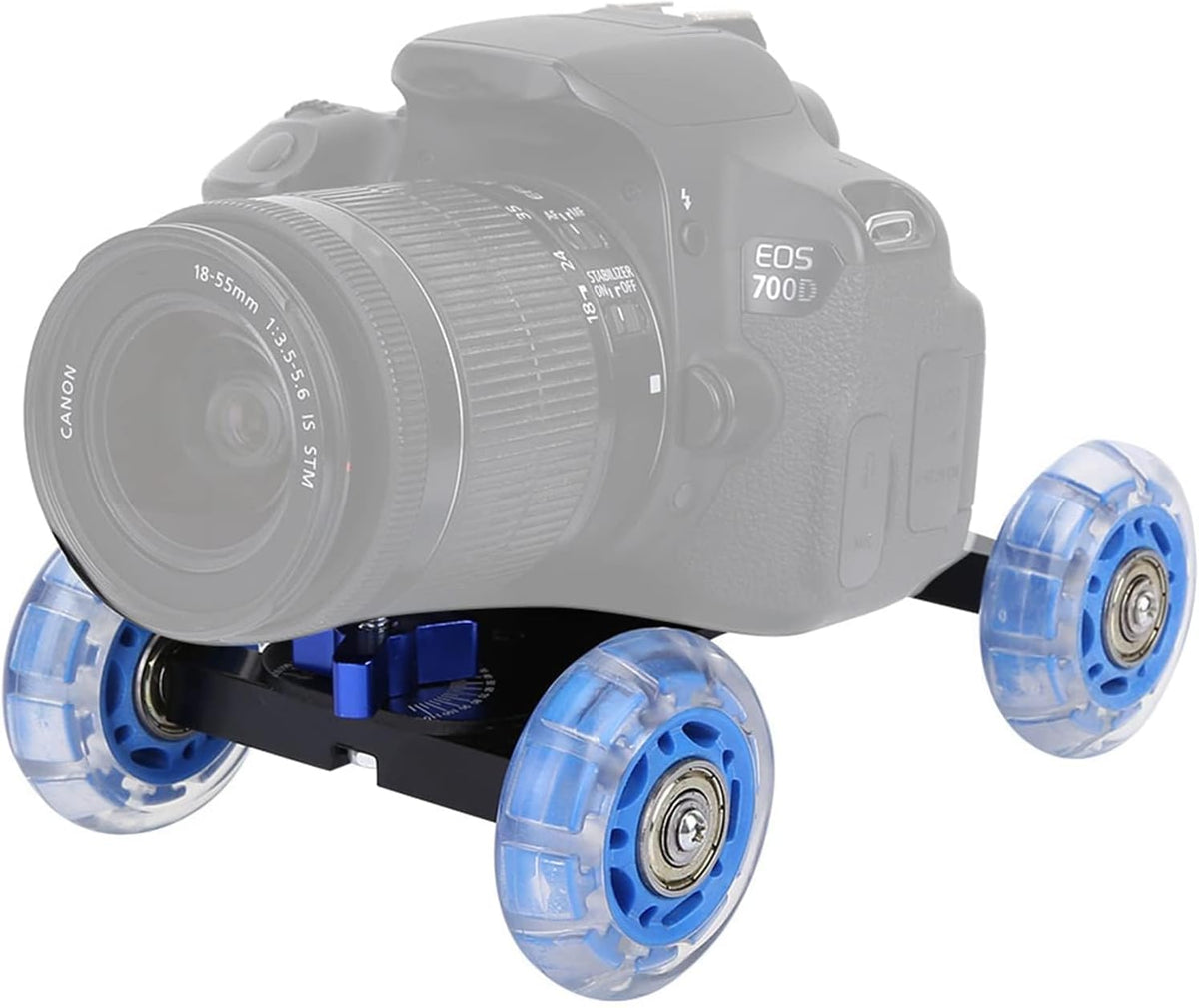 Camera Dolly Skater, Portable Camera Table Dolly Slider with 10kg Load Capacity Mini Desktop Roller Track Slider for