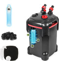 Canister Filter, External Aquarium Filter Ultra-Quiet with Media