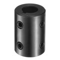 uxcell Shaft Coupling, 1/2" Bore 1" OD 1-1/2" Length Black Oxide Plated ASTM1045 Steel Rigid Coupling for 3D Printers Motor Wheel(4 Set Screws)