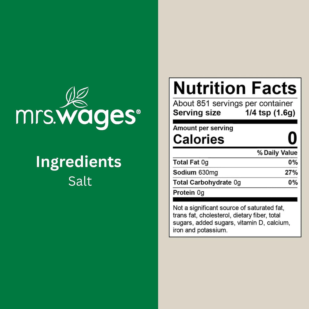 Pickling and Canning Salt, 3 lb Resealable Pouch, 6 pack