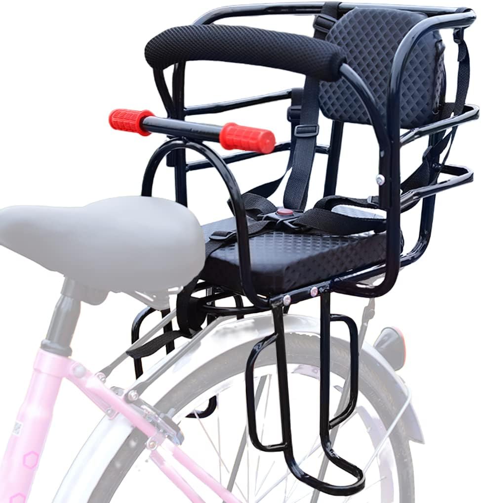 Rear Kid's Bike Seat,Back Mount Child Bike Seat Attachment for Adult Bike,Outdoor Bike Seat for Children,Toddlers,and