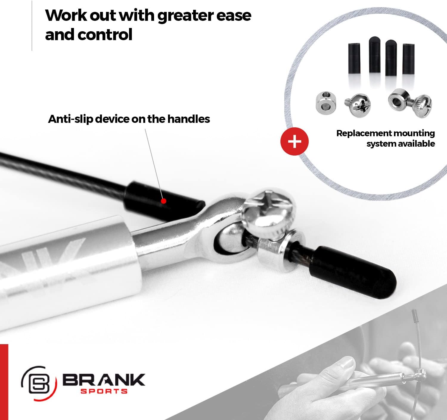 Speed rope set incl. 3 steel spare cables | Ideal for Crossfit, fitness, boxing and easy double under | Jump ropes