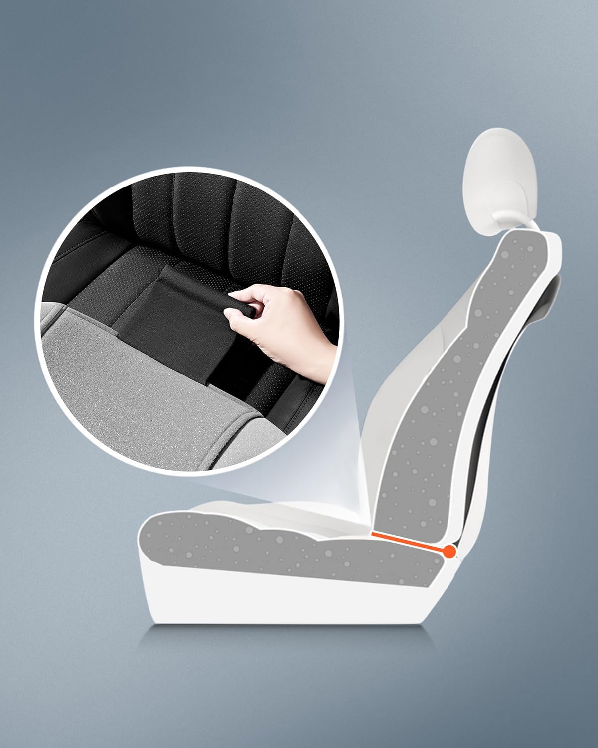 Car Seat Covers for Front Seat, Low Back Heavy Duty Breathable Flax Seat Protector, Airbag, Not Seat Belt Compatible