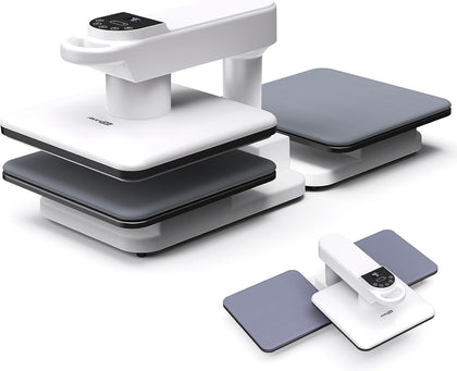 15x15 Heat Press, Dual Auto Heat Press Machine for T-Shirts | 360° Swing Away Heat Press with Auto Press Release for