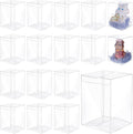 30Pcs Clear PVC Gift Boxes, 3.9x3.9x5.6 Inch Transparent PVC Favor Boxes for Wedding, Birthday Party, Festival Gift