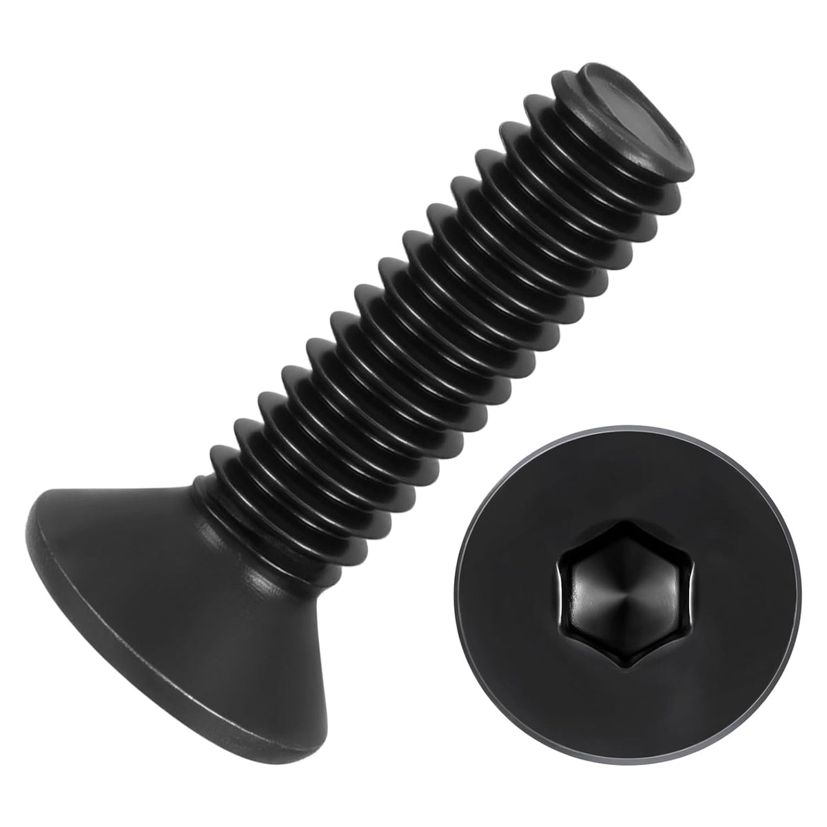 20Pcs #8-32x5/8 Flat Head Socket Cap Screw Countersunk Bolt