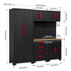 6-Pcs Garage Storage Cabinet System - Garage Workshop Set