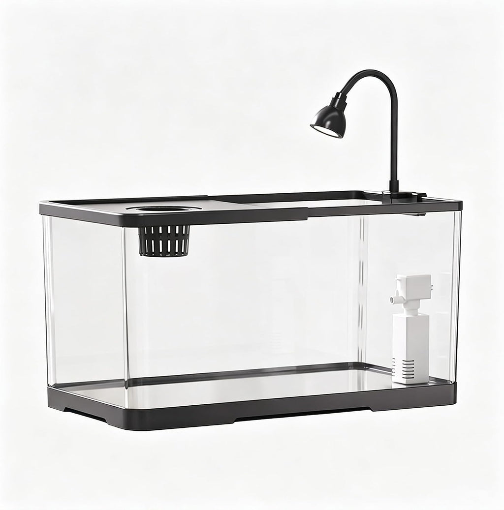 6 Gallon Hydroponic Fish Tank,Small Desktop Aquarium Kit
