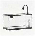 6 Gallon Hydroponic Fish Tank,Small Desktop Aquarium Kit
