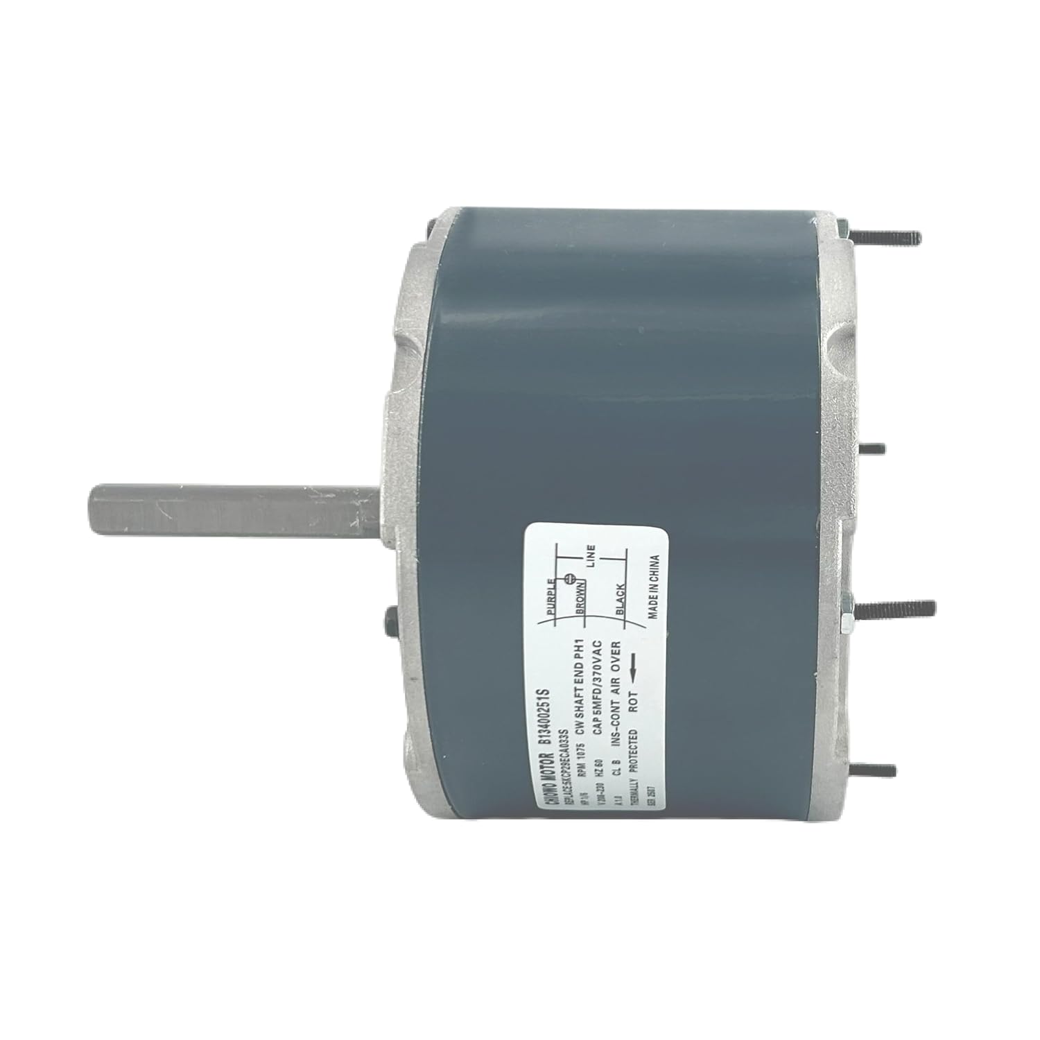 B13400251S Condenser Fan Motor 1/6 HP 208-230 Volts 1075 RPM 1.0 A | Compatible with Goodman Amana Janitrol B13400251