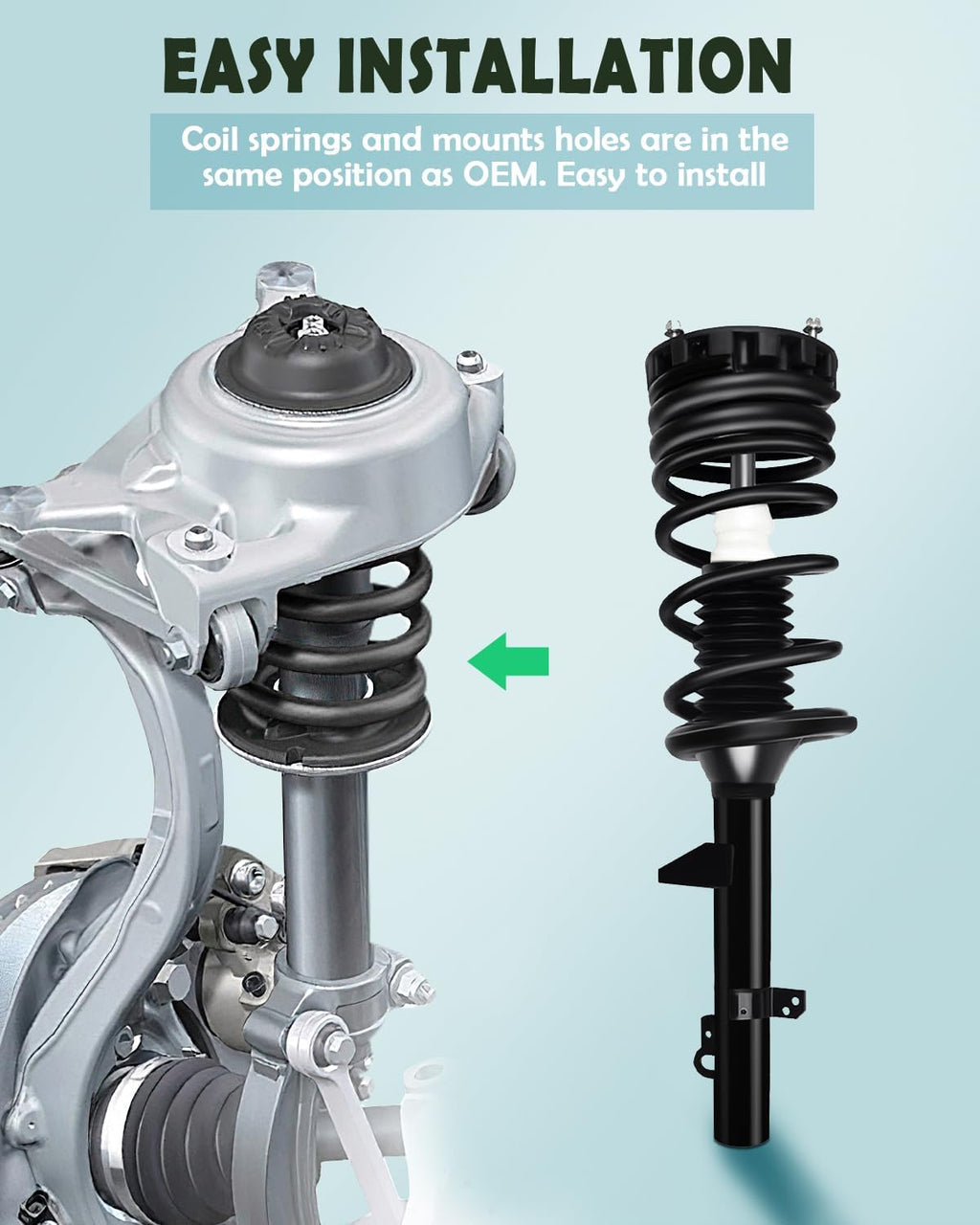 SCITOO Rear Pair Complete Struts fit 1994-2007 for Ford for Taurus