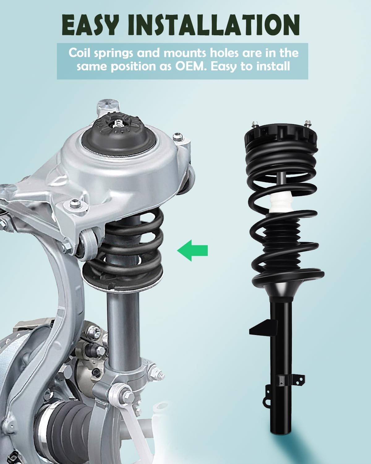 SCITOO Rear Pair Complete Struts fit 1994-2007 for Ford for Taurus