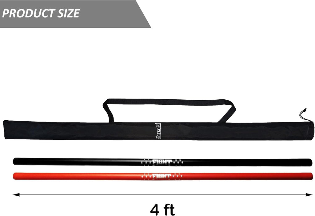 Foam Padded Practice Staff 4 Ft with Carry Bag, Bo Staff, Bo Staff for Martial Arts and Karate