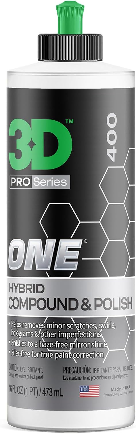 One Car Scratch & Swirl Remover Hybrid Rubbing Compound & Polish Buffing Compound for True Paint Correction 16oz Made