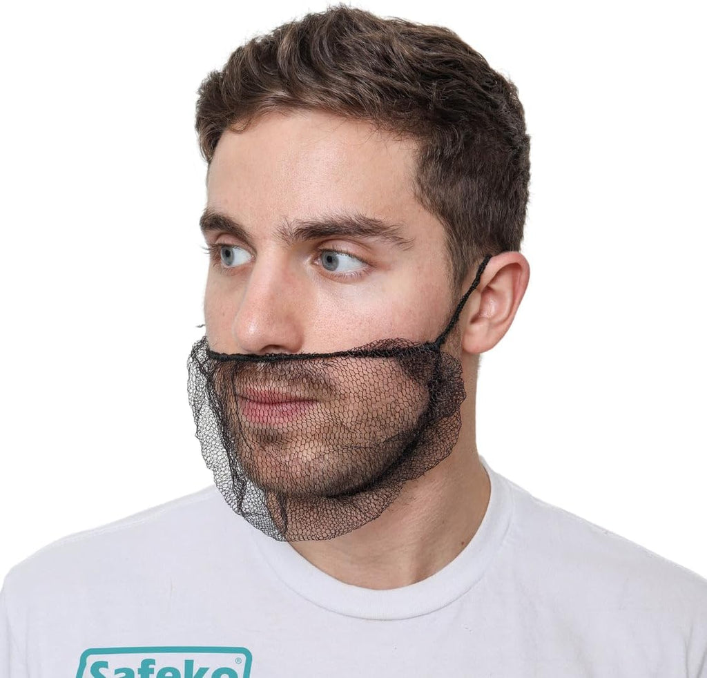 Disposable Honeycomb Nylon Beard Nets | Breathable, Durable | [BLACK | BROWN | WHITE | 18" | 21"]