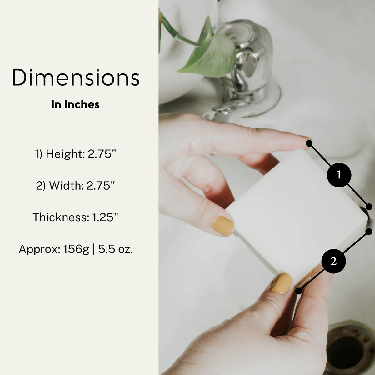 Solid Dish Soap Bar | Bergamot + Lime | Natural, Zero Waste Soap | Plastic-Free Dish Soap Block | USDA Certified